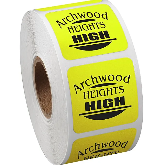 Sticker by the Roll - Square - 1-1/4 inches x 1-1/4 inches