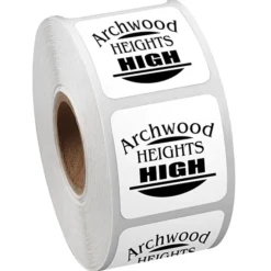 Sticker by the Roll - Square - 1-1/4 inches x 1-1/4 inches