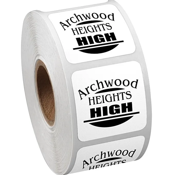 Sticker by the Roll - Square - 1-1/4 inches x 1-1/4 inches