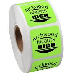 Sticker by the Roll - Square - 1-1/4 inches x 1-1/4 inches