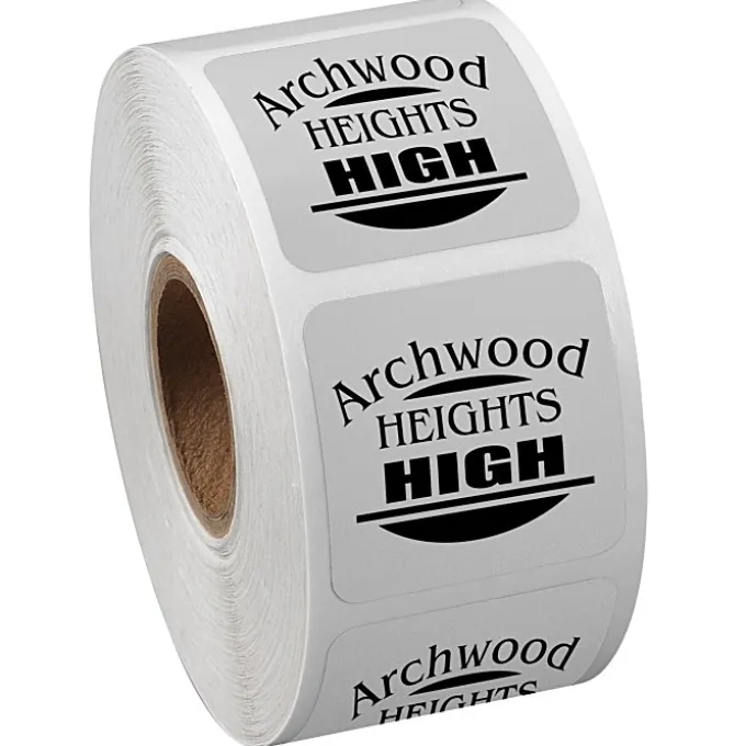 Sticker by the Roll - Square - 1-1/4 inches x 1-1/4 inches