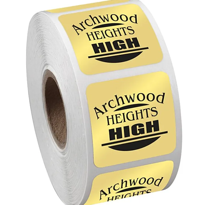 Sticker by the Roll - Square - 1-1/4 inches x 1-1/4 inches