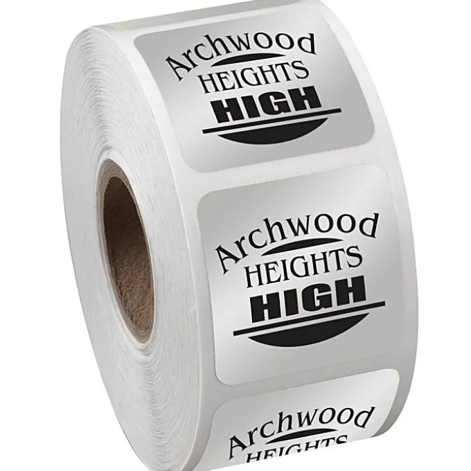 Sticker by the Roll - Square - 1-1/4 inches x 1-1/4 inches
