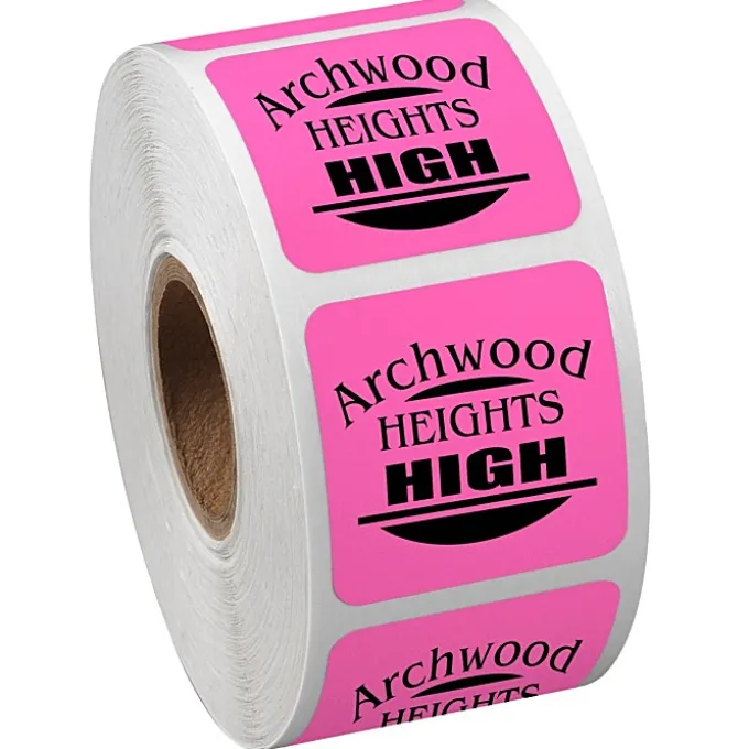 Sticker by the Roll - Square - 1-1/4 inches x 1-1/4 inches