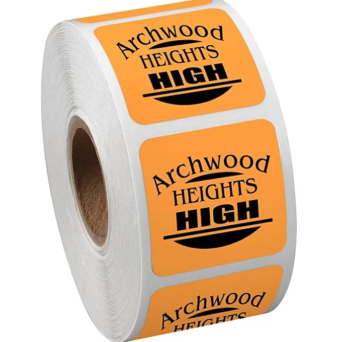Sticker by the Roll - Square - 1-1/4 inches x 1-1/4 inches