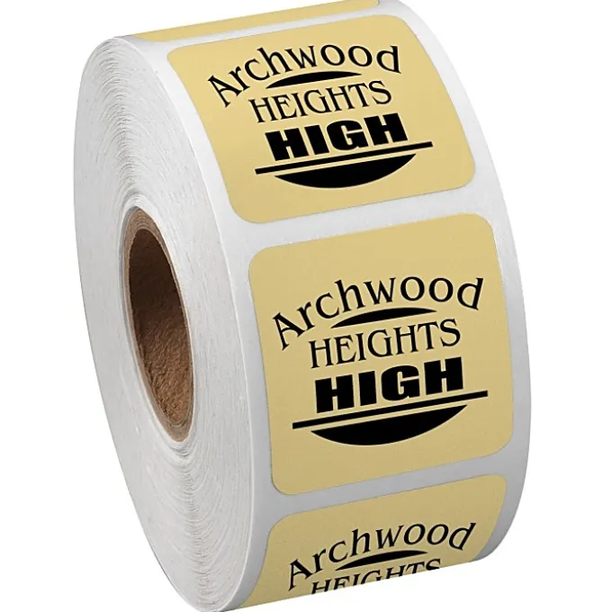 Sticker by the Roll - Square - 1-1/4 inches x 1-1/4 inches