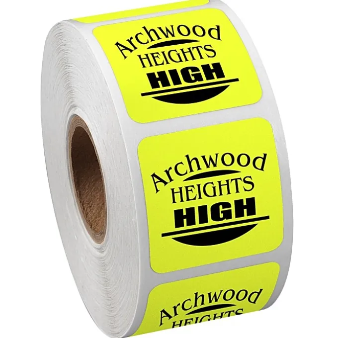 Sticker by the Roll - Square - 1-1/4 inches x 1-1/4 inches