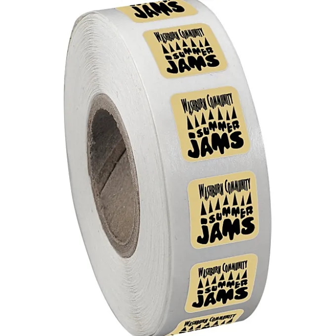 Sticker by the Roll - Square - 1/2 inches x 1/2 inches