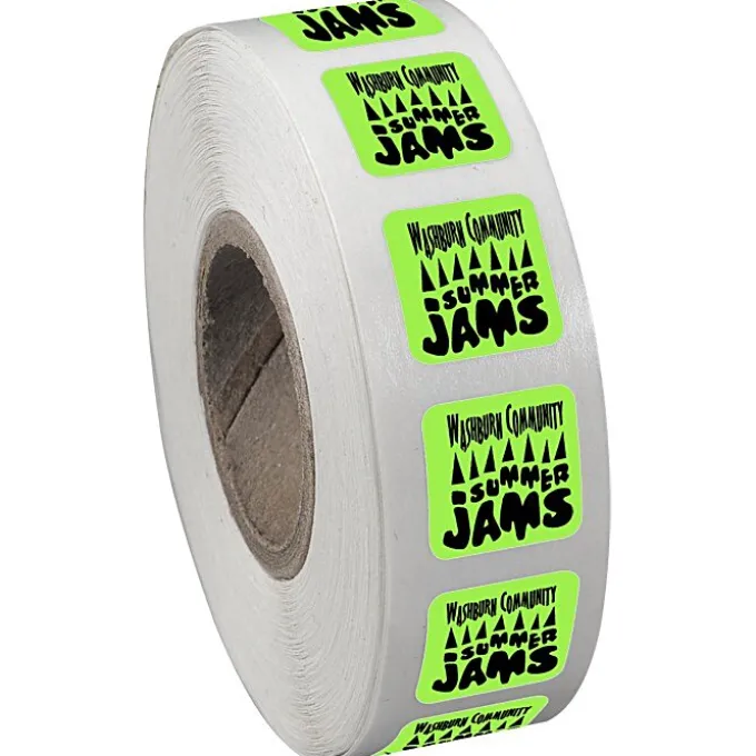 Sticker by the Roll - Square - 1/2 inches x 1/2 inches