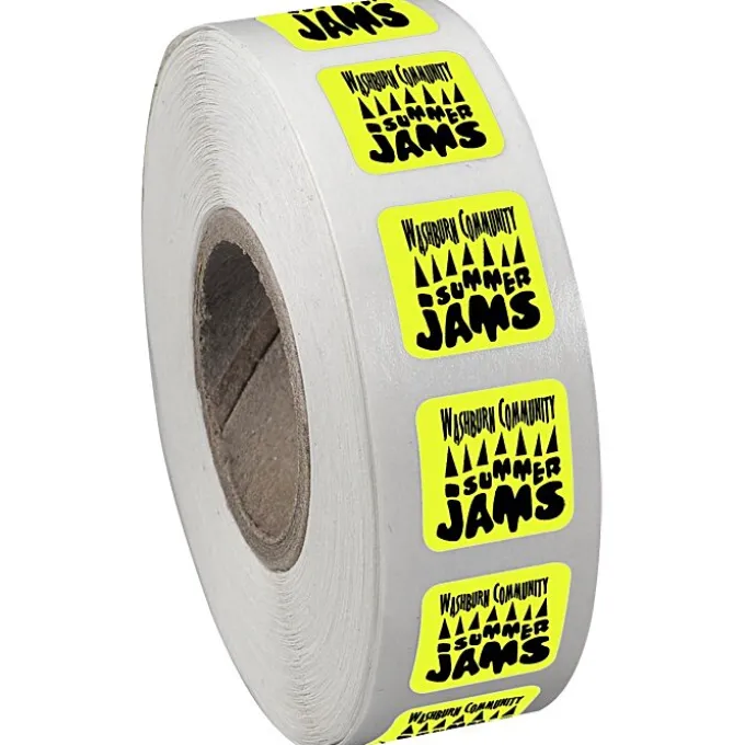 Sticker by the Roll - Square - 1/2 inches x 1/2 inches