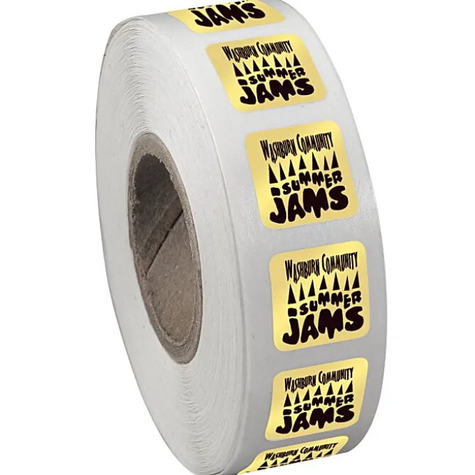 Sticker by the Roll - Square - 1/2 inches x 1/2 inches