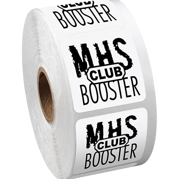 Sticker by the Roll - Square - 1-1/2 inches x 1-1/2 inches