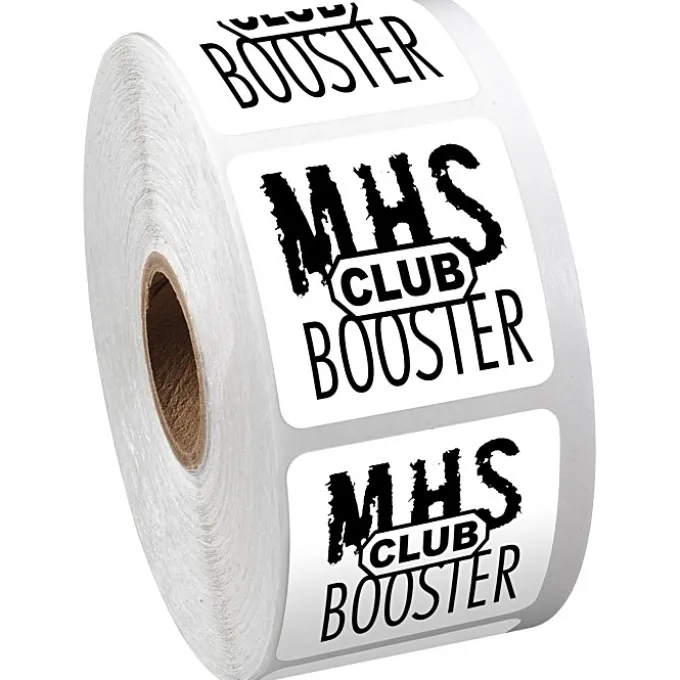 Sticker by the Roll - Square - 1-1/2 inches x 1-1/2 inches
