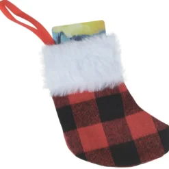Stocking Plaid Holiday Ornament