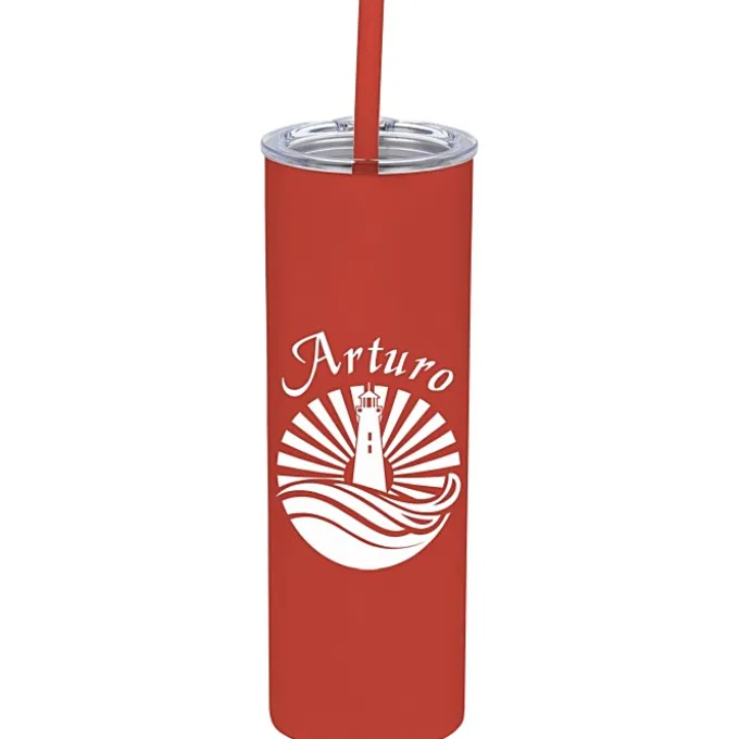 Straight Up Vacuum Tumbler with Straw - 15 oz.
