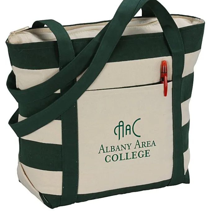 Striped Accent 10-oz Tote - 13 inches x 18 inches