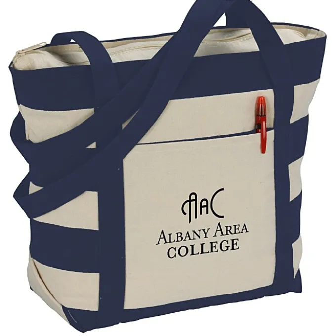 Striped Accent 10-oz Tote - 13 inches x 18 inches