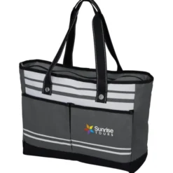 Striped Bonita Tote - Embroidered
