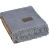 Striped Fringe Throw Blanket