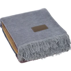 Striped Fringe Throw Blanket
