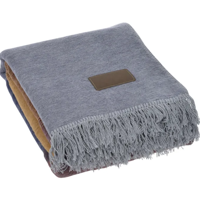 Striped Fringe Throw Blanket