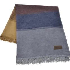Striped Fringe Throw Blanket