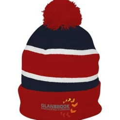 Striped Pom Pom Cuffed Beanie - 24 hr