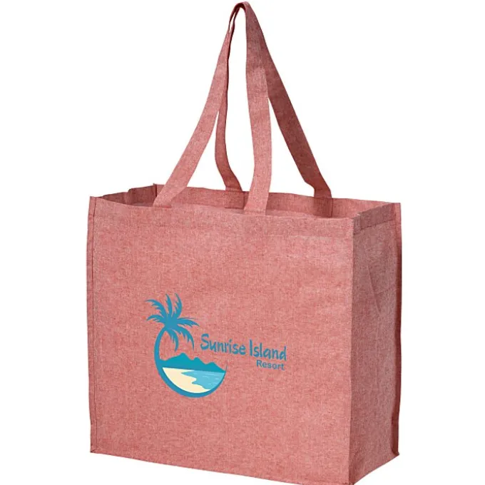 Structured Cotton Shopper Tote with Interior Lamination - Full Color