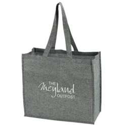 Structured Cotton Shopper Tote with Interior Lamination - 24 hr