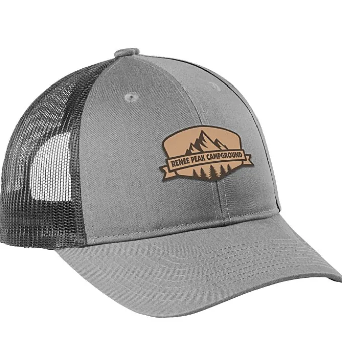 Structured Cotton Twill Trucker Cap - Laser Engraved Patch