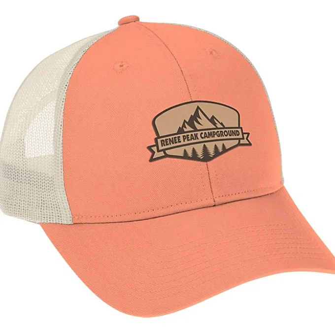 Structured Cotton Twill Trucker Cap - Laser Engraved Patch