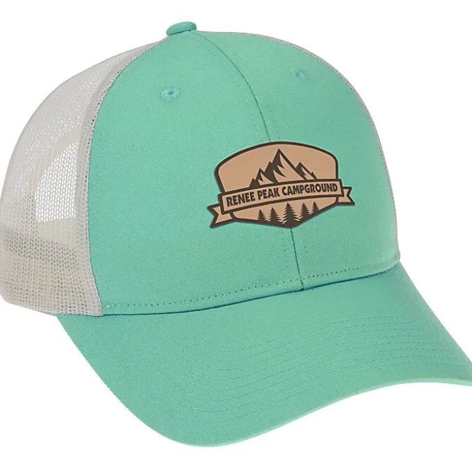 Structured Cotton Twill Trucker Cap - Laser Engraved Patch