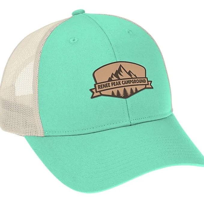 Structured Cotton Twill Trucker Cap - Laser Engraved Patch