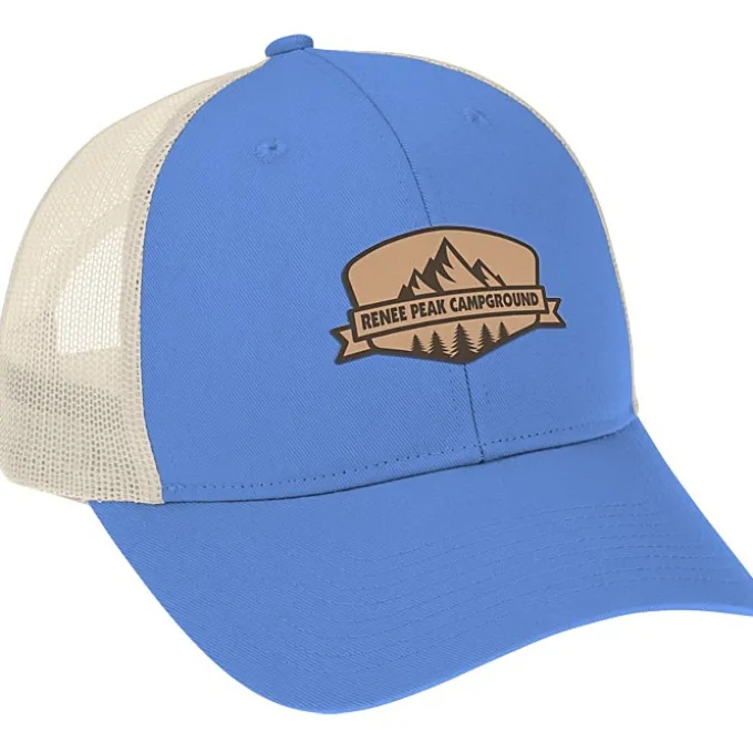 Structured Cotton Twill Trucker Cap - Laser Engraved Patch