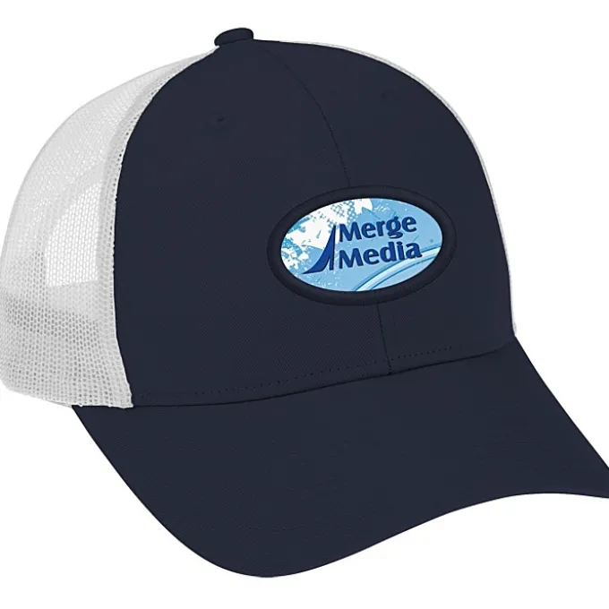 Structured Cotton Twill Trucker Cap - Full Color Patch - 24 hr