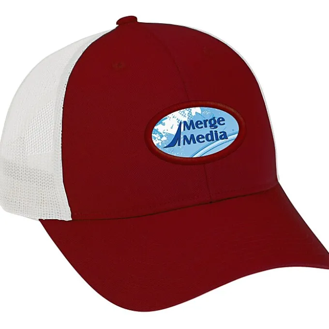 Structured Cotton Twill Trucker Cap - Full Color Patch - 24 hr