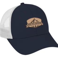 Structured Cotton Twill Trucker Cap - Laser Engraved Patch - 24 hr