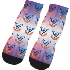 Sublimated Low-Cut Ankle Crew Socks - Ladies' - Full Color
