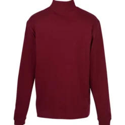 Sueded Cotton Jersey Mock Turtleneck - Men's