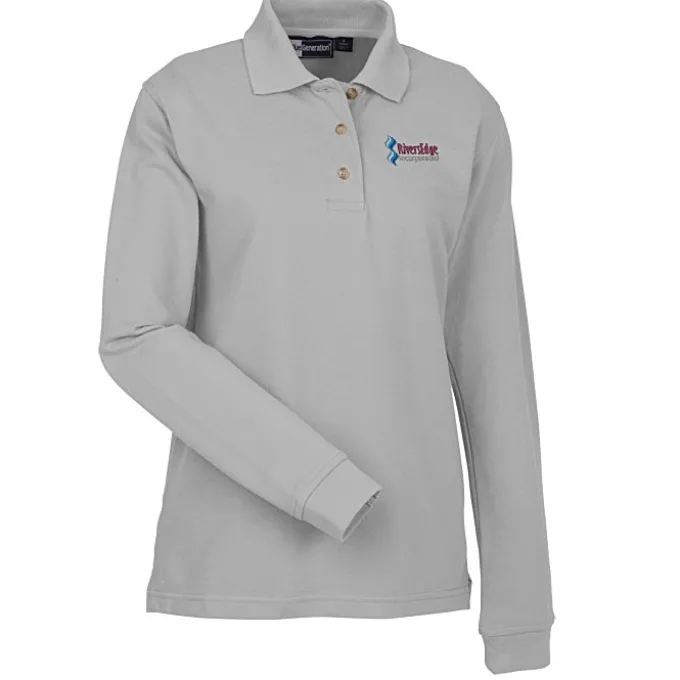 Superblend Long Sleeve Pique Polo - Ladies'