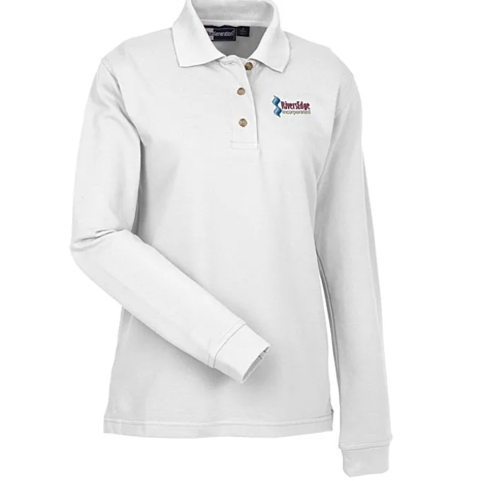 Superblend Long Sleeve Pique Polo - Ladies'