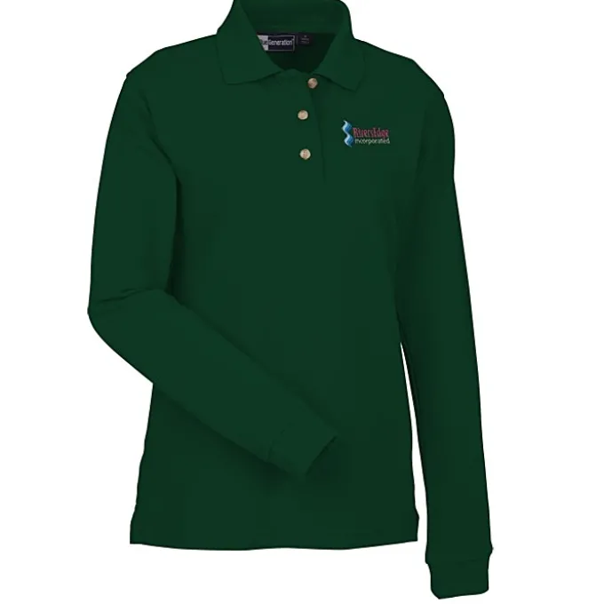 Superblend Long Sleeve Pique Polo - Ladies'