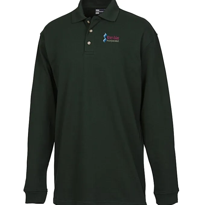 Superblend Long Sleeve Pique Polo - Men's
