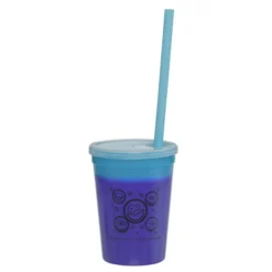 Super Kid Mood Stadium Cup with Straw - 12 oz - Smiley Faces