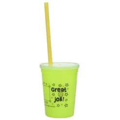 Super Kid Mood Stadium Cup with Straw - 12 oz - Wow Words