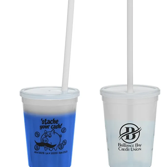 Super Kid Mood Stadium Cup with Straw - 12 oz - Dollars and Cents