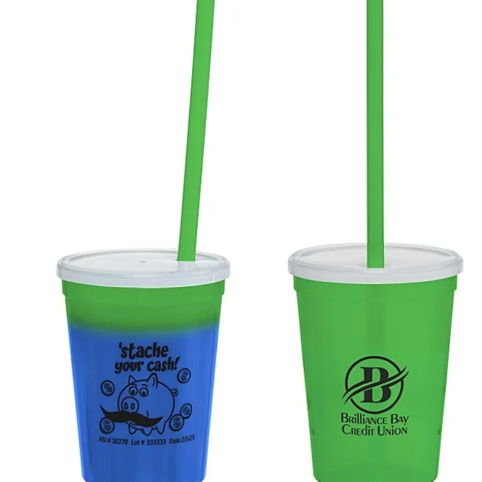 Super Kid Mood Stadium Cup with Straw - 12 oz - Dollars and Cents