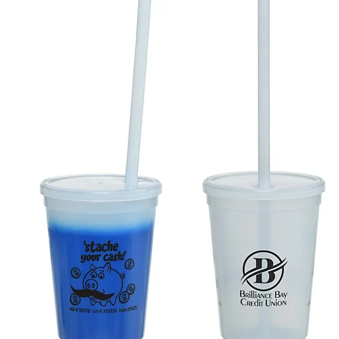 Super Kid Mood Stadium Cup with Straw - 12 oz - Dollars and Cents