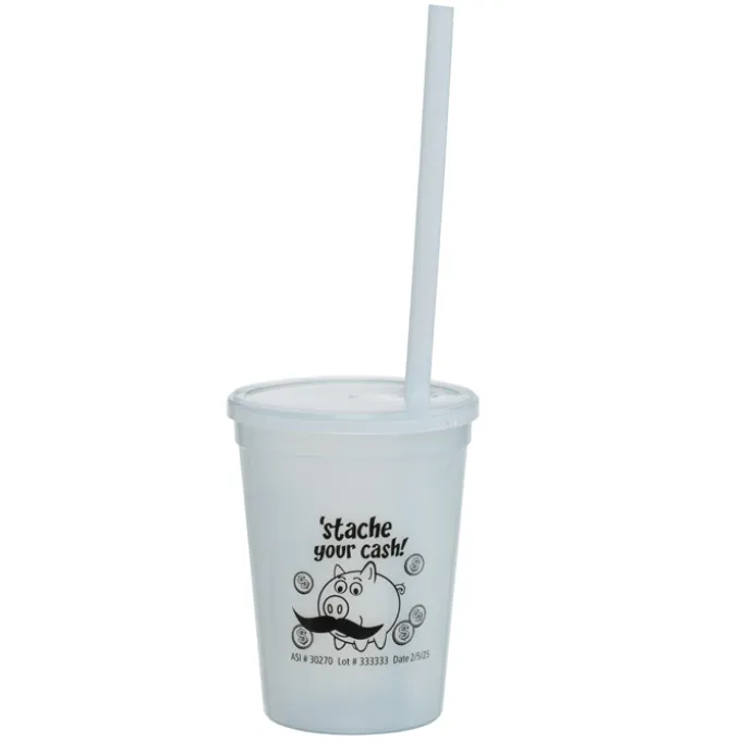 Super Kid Mood Stadium Cup with Straw - 12 oz - Dollars and Cents