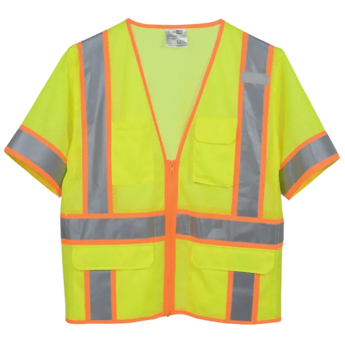 Surveyor Zippered Two-Tone Short-Sleeve Vest